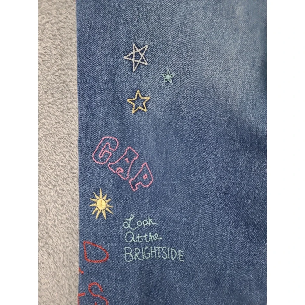 GAP Kids 1969 Grils Jeans Sz‎ 14R  Embroidered Ankle 50th Anniversary